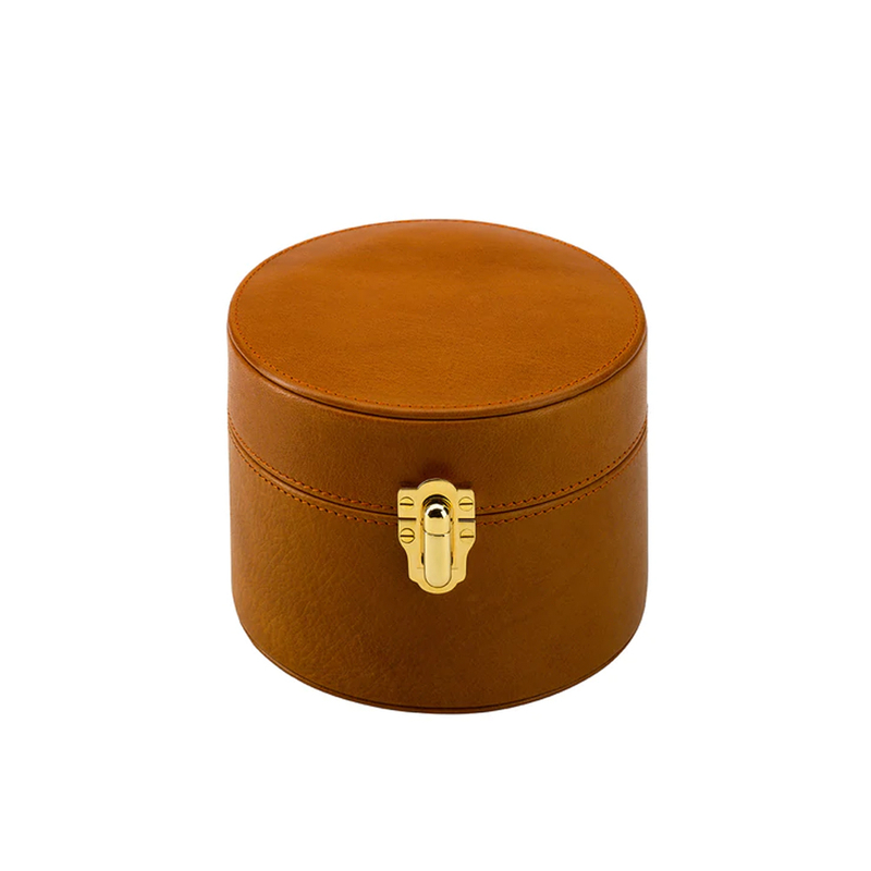 Custom Logo Pu Leather Single Watch Gift Packaging Boxes Round Watch Roll Storage Box with Pillow Luxury