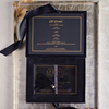 New Arrival Black Velvet Elegant Decoration Bridesmaid Acrylic Invitation Gift Box Cardboard Luxury Wedding Invitation Box