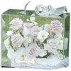 New Arrival Square Clear Transparent Acrylic Portable Valentine's Day Wedding Preserved Rose Flowers Bouquet Gift Packaging Box