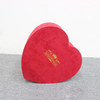 Wholesale Lovely Suede Preserved Roses Chocolate Packaging Shipping Boxes Luxury Velvet Heart Shaped Flower Gift Boxes