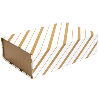 Customized Matte Stripe Deluxe Foldable Reusable Cardboard Magnetic Flip Lid Underwear Gift Boxes Paper Box Magnetic