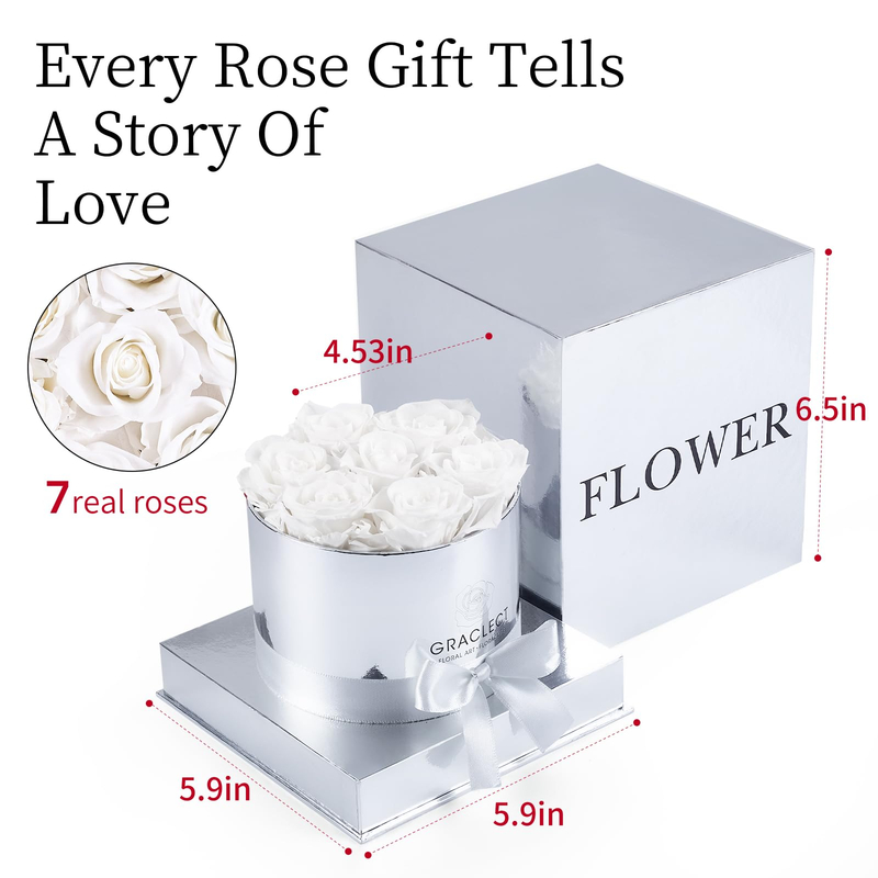 Valentine Wholesale Luxury Gift Preserved Flower Box Everlasting Stabilized Preserved Rose In Gift Box