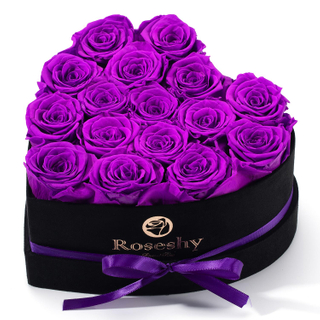 Preserved Rose Heart Roses Preserved Flowers 16pcs Heart Gift Box Forever Roses Preserved Flower Box