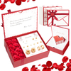 Wholesale Preserved Rose Flower Gifts Box Jewelry Ring Necklace 9 Immortal Forever Eternal Roses Box Valentine's Day Gift