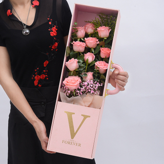 Wholesale Customized Rectangular Rose Flower Gift Box Valentine's Day Mother's Day Flower Box