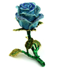 Metal Oil Drop Color Inlaid Diamond Rose Ornament Creative Valentine's Day Rosa Proposal Ring Jewelry Box Handicraft Gift