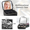 Travel Portable Makeup Bag with LED Mirror Waterproof Adjustable Private Label Cosmetic Skincare Bag Box Custom Logo