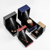 Creative LED Light Jewelry Necklace Bracelet Bracelet Packaging Box Proposal Ring Box Brushed Leather Jewelry Box