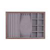 Luxury Grey Jewelry Display Wooden Empty Ring Necklace Tray Jewelry Storage Props For Store Ready To Ship