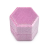 Hot Selling Jewelry Packaging Box Pendant Earrings Bracelet Necklace Gift Boxes Cases Pink Velvet Wedding Ring Jewelry Box