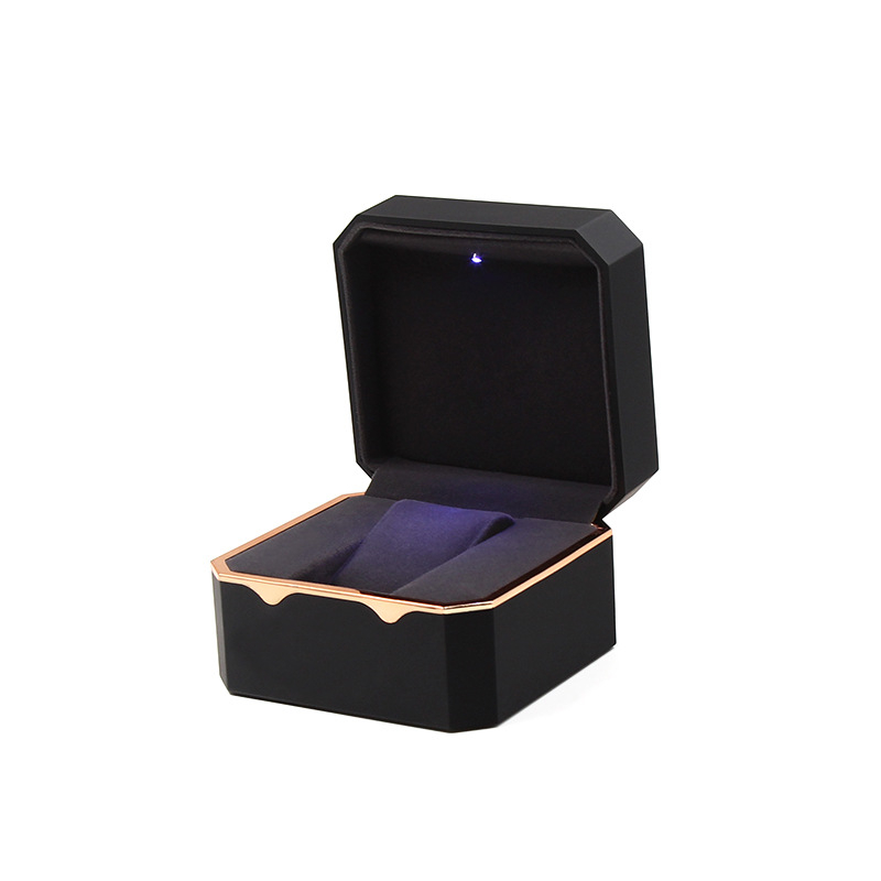 Custom Logo Mens Women Luxury Brand Single Watch Gift Display Boxes Cases Packaging With Led Light