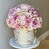 Custom Birthdays Flower Packaging Boxes Round Flower Gift Paper Box With Handle
