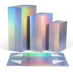 New High-end Flap Lid Packaging Magnetic Folding Box Holographic Laser Boxes Cosmetic Box
