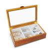 Recyclable Custom Retro Simple Wooden Jewelry Box High-end Storage Studs Earrings Delicate Necklace Gift Box