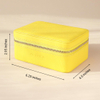Fashion Small Portable Travel Case Organizer Display Storage PU Leather Velvet Holder Jewelry Box