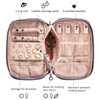 Soft Pink PU Leather Jewelry Organizer Case Travel Jewelry Storage Bag for Necklace Earrings Rings Bracelet