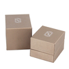 New Wholesale Square Shape Led Light Ring Earring Necklace Jewellery Packaging Box Grey Pu LeatherJewelry Gift Display Box