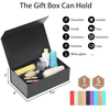 Black Gift Box for Presents with Lids Magnetic Closure Rectangle Collapsible for Groomsman Proposal Box, Wedding, Christmas, Halloween, Birthday Gift Packging