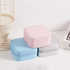 Custom Logo Leather Carrying Holder Zipper Mirror Portable Jewellery Storage Box Travel Fabrics Velvet Jewelry Organizer Case