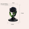Handmade Preserved Roses in Glass Dome Long Lasting Black Roses Real Eternal Glass Rose for Valentine’s Day