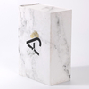 Wholesale Luxury Custom Logo Rigid Cardboard Magnetic Paper Marble Texture Folding Boxes With Ribbon Closure For Bags