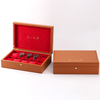Luxury Pu Leather Surface Wooden Watch Storage Box Organizer Watch Holder Watch Band Strap Display Storage Box