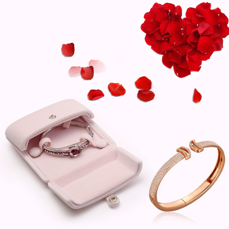 Wholesale Double Open Velvet Wedding Ring Earring Necklace Bracelet Jewelry Packaging Box with Custom Logo