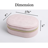 New Arrival Portable Oval Velvet Travel Ring Earrings Necklace Women Jewelry Organizer Box for Gift Wholesale 