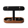 Luxury Wooden Watch Holder Bracelet Display Stand Microfiber Watch Display Stand Jewelry Organizer Box