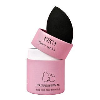 OEM Custom Round Paper Beauty Makeup Sponge Egg Cosmetic Puff Box Customized Beauty Sponge Blender Tube Packaging Box