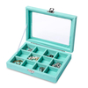 Wholesale Portable Ear Studs Necklace Small Bedroom Jewelry Storage Packaging Box with Glass Window