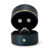 Creative Oval Luxury Ring Ear Stud Necklace Universal Jewelry Storage Box PU Leather White Proposal Diamond Ring Gift Box