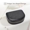 Portable Mini Pu Leather 2 Layer Travel Jewelry Organizer Box For Women