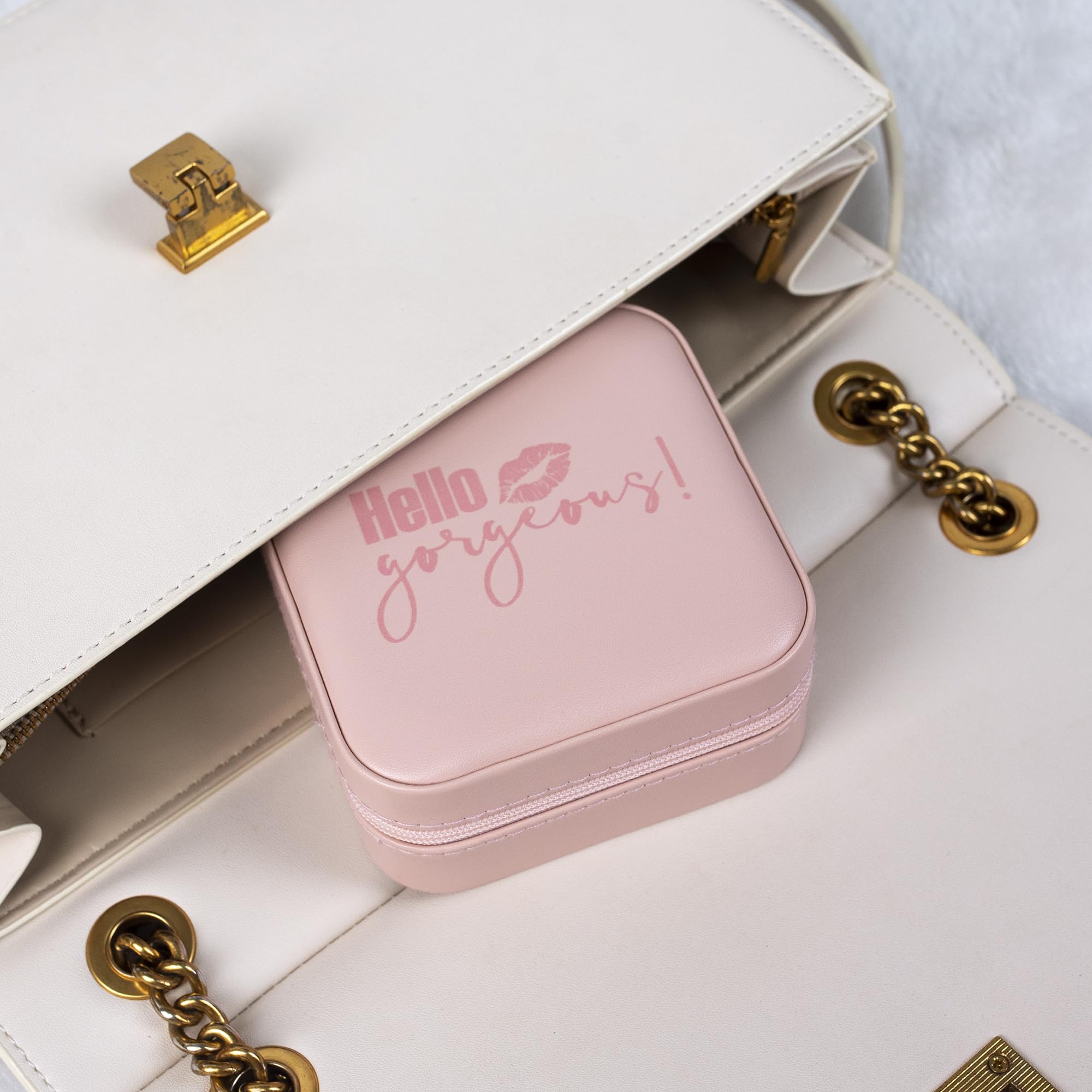 New Fashion Creative Alphabet Jewelry Box Portable Small Square A-Z Box for Gift