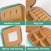 Custom Logo Portable Velvet Ring Earring Necklace Square Jewellery Storage Case Jewelry Packaging Jewelry Box