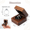 Solid Wood Square Jewelry Box Retro Wooden Necklace Earrings Ring Exquisite Portable Packaging Storage Box