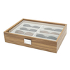 Walnut Wood Glasses Storage Display Box 8 Slots Storage Sunglasses Display Case Organizer Can Custom Logo Carving