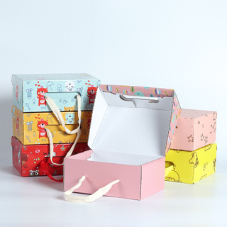 Custom Colorful Paper Children's Shoe Box Cute Cartoon Baby Snacks Clothing Toy Gift Set Packaging Box