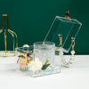New Arrival Clear Acrylic Wedding Gift Box Square Metal Lock Makeup Organizer Gift Storage Box For Friend