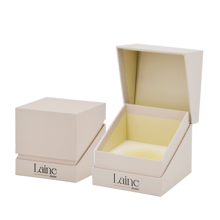 High Quality Recycled Kraft Paper Candle Gift Card Box Luxury Personalised Folding Single Candle Gift Packaging Box Custom Logo
