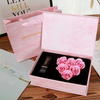 Custom Logo Paper Foldable Flower Gift Box Cardboard Magnetic Closure Folding Rose Flower Perfume Cosmetic Packaging Gift Box