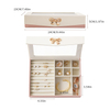 Clear Window Travel Jewelry Organizer Box Portable Accessories Pu Leather Jewelry Storage Display Case