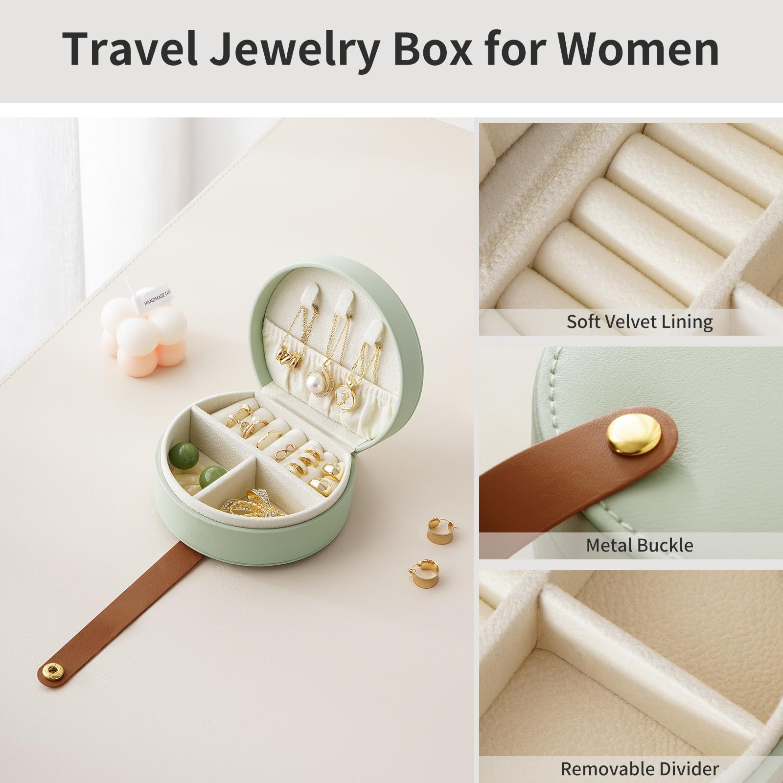 Jewelry Box Portable Necklace Ring Earrings Jewelry Box Handbag Jewelry Storage Box For Travel