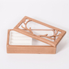 Exquisite Portable Mini Jewelry Storage Box Custom Beech Wood Black Walnut Jewelry Box Organizer for Travel