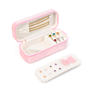 Custom Logo Velvet Jewelry Box Organizer Travel Jewelry Storage Box Ring Necklace Jewelry Organizers