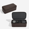 Luxury 4 Slot Pu Leather Zipper Portable Travel Watch Storage Display Case Box With Cushions