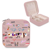 Small Cartoon Printing Travel Jewelry Organizer Display Box