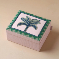 Embroidery Jewelry Box Navy Factory for Wholesale