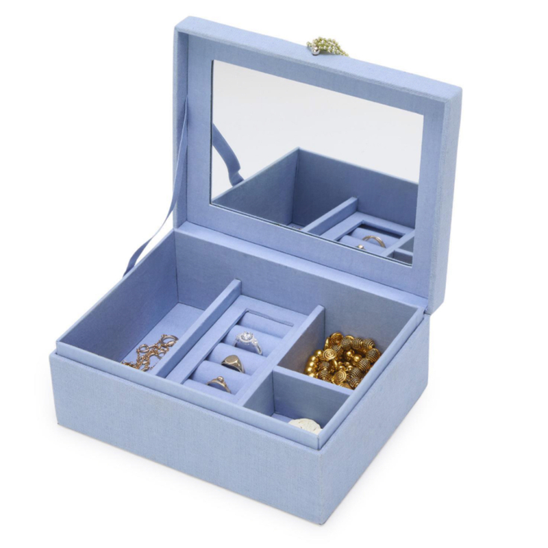 Custom Fabric Jewelry Box Beaded Sequin Embroidered Box Pendant Jewelry Boxes for Packaging Jewelry Ring Accessories with Logo