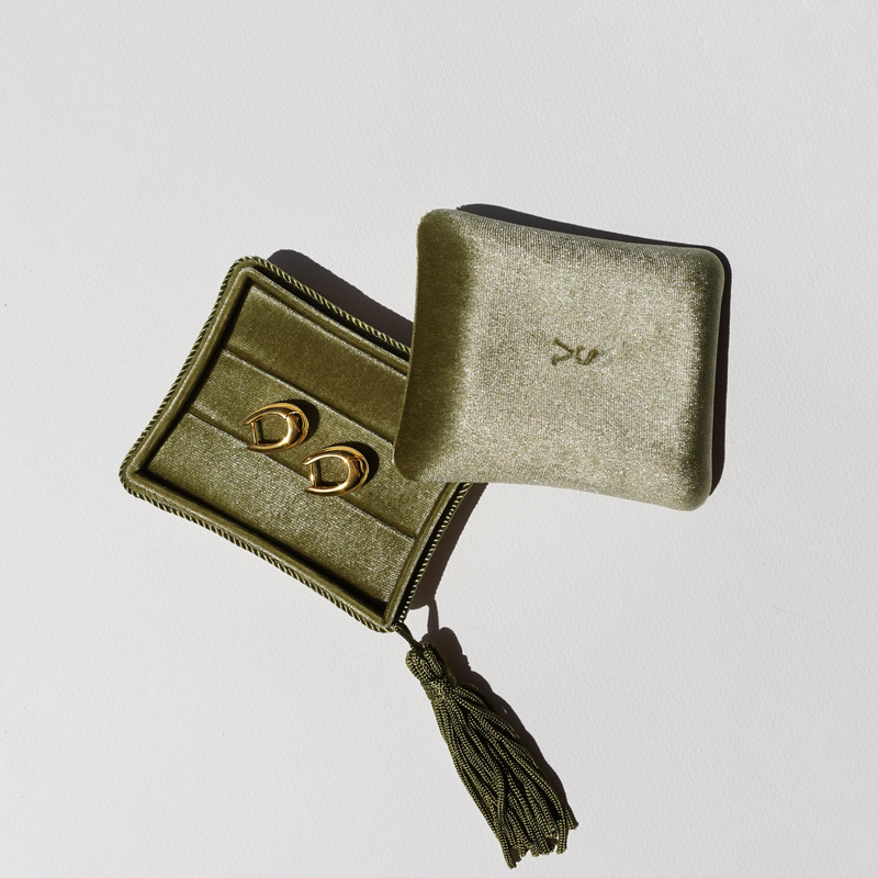  Pistachio Green Jewelry Box Luxury Custom Earring Organizer Box Packaging Ring Roll Display Silk Velvet Jewelry Box with Tassel